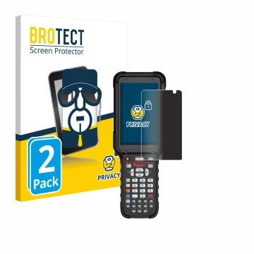 Front side of a product packaging with the brand logo BROTECT. Next to it is the device Honeywell CK67 shown with the correspo