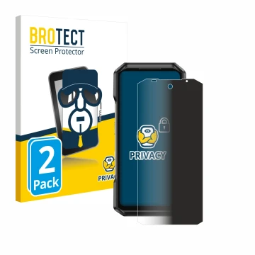 Front side of a product packaging with the brand logo BROTECT. Next to it is the device Ulefone Armor 27 shown with the corres