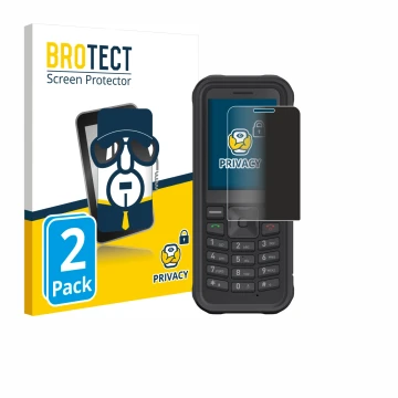 Front side of a product packaging with the brand logo BROTECT. Next to it is the device Sonim XP100 shown with the correspondi