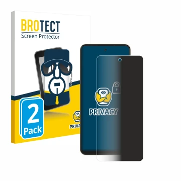 Front side of a product packaging with the brand logo BROTECT. Next to it is the device Nubia Music Pop shown with the corresp