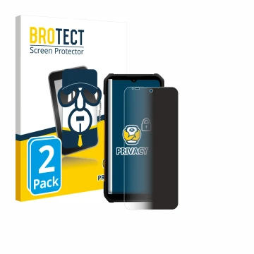 Front side of a product packaging with the brand logo BROTECT. Next to it is the device myPhone Hammer Construction 2 Thermal 
