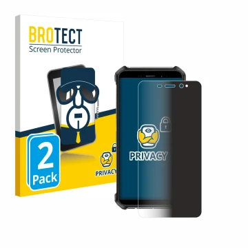 Front side of a product packaging with the brand logo BROTECT. Next to it is the device Ulefone Armor X12 shown with the corre