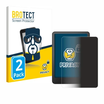 Front side of a product packaging with the brand logo BROTECT. Next to it is the device Amazon Kindle Paperwhite 2024 Signatur