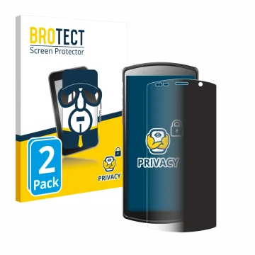 Front side of a product packaging with the brand logo BROTECT. Next to it is the device Urovo DT50S 5,7