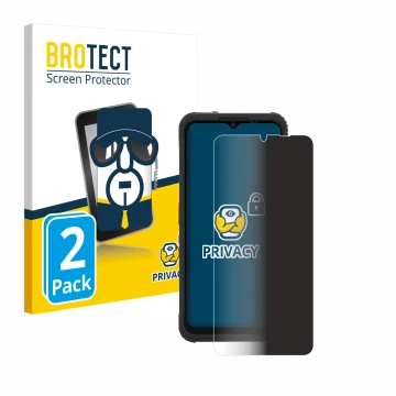 Front side of a product packaging with the brand logo BROTECT. Next to it is the device AGM H Max shown with the corresponding