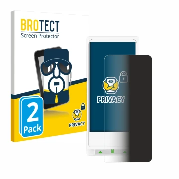 Front side of a product packaging with the brand logo BROTECT. Next to it is the device Clover Flex shown with the correspondi