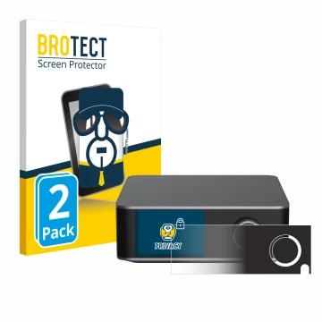 Front side of a product packaging with the brand logo BROTECT. Next to it is the device WiiM Ultra shown with the correspondin