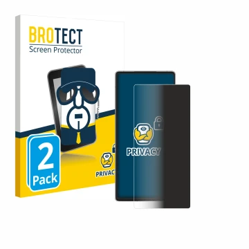 Front side of a product packaging with the brand logo BROTECT. Next to it is the device ZTE Nubia Red Magic 10 Air shown with 