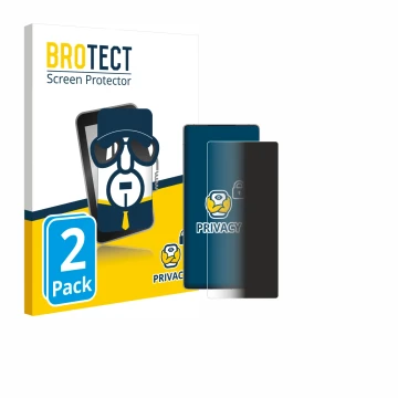 Front side of a product packaging with the brand logo BROTECT. Next to it is the device ZTE Nubia Red Magic 10S Pro+ shown wit