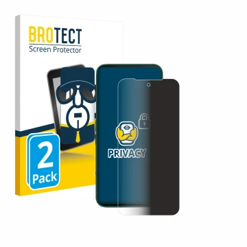 Front side of a product packaging with the brand logo BROTECT. Next to it is the device Fairphone 6 shown with the correspondi