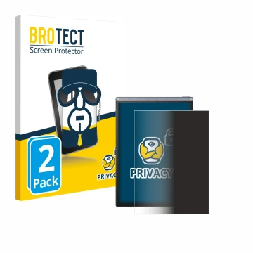 Front side of a product packaging with the brand logo BROTECT. Next to it is the device iflytek Ainote Air 2 shown with the co