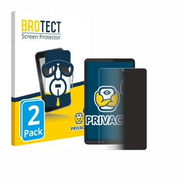 Front side of a product packaging with the brand logo BROTECT. Next to it is the device Lenovo Tab One 8.7