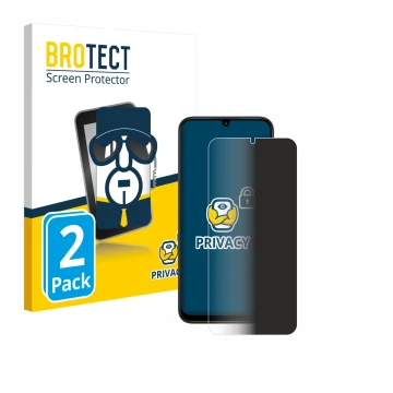 Front side of a product packaging with the brand logo BROTECT. Next to it is the device Xiaomi Redmi 15C 4G shown with the cor