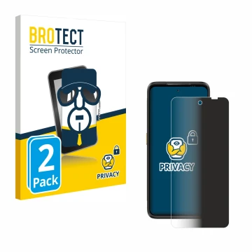 Front side of a product packaging with the brand logo BROTECT. Next to it is the device Ulefone Armor 23 Ultra shown with the 