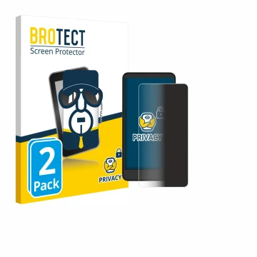 Front side of a product packaging with the brand logo BROTECT. Next to it is the device Xiaomi Moaan InkPalm Mini Plus 2 shown