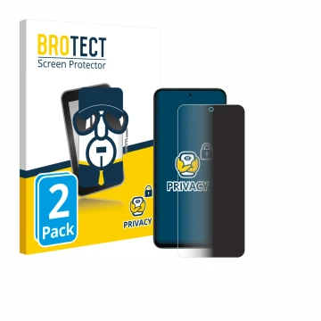 Front side of a product packaging with the brand logo BROTECT. Next to it is the device Honor 400 Smart shown with the corresp