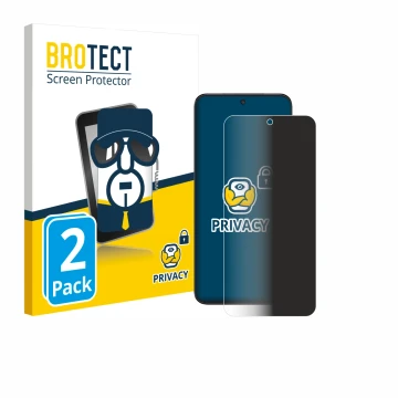 Front side of a product packaging with the brand logo BROTECT. Next to it is the device TCL NXTPAPER 60 Ultra shown with the c