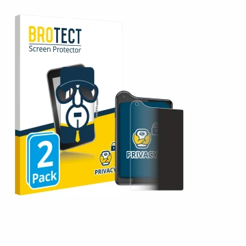 Front side of a product packaging with the brand logo BROTECT. Next to it is the device Xiaomi Qin K25 shown with the correspo