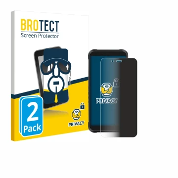 Front side of a product packaging with the brand logo BROTECT. Next to it is the device Ulefone RugKing shown with the corresp