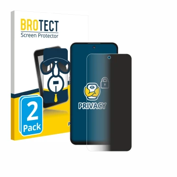 Front side of a product packaging with the brand logo BROTECT. Next to it is the device Oukitel C69 shown with the correspondi