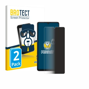 Front side of a product packaging with the brand logo BROTECT. Next to it is the device Cubot X100 shown with the correspondin