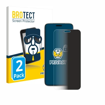 Front side of a product packaging with the brand logo BROTECT. Next to it is the device Honor Magic 8 Pro shown with the corre