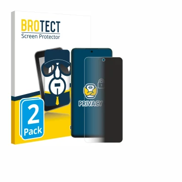 Front side of a product packaging with the brand logo BROTECT. Next to it is the device Oppo Reno 12 FS shown with the corresp