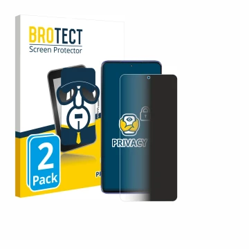 Front side of a product packaging with the brand logo BROTECT. Next to it is the device Motorola Edge 60 Stylus shown with the