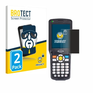 Front side of a product packaging with the brand logo BROTECT. Next to it is the device Unitech HT510A shown with the correspo