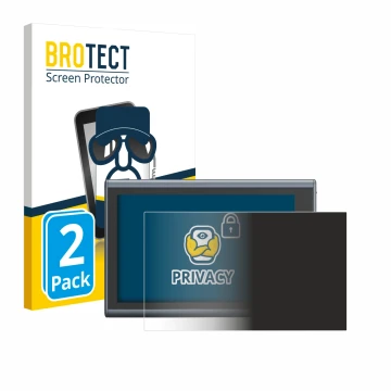 Front side of a product packaging with the brand logo BROTECT. Next to it is the device SmallRig Wireless Monitor shown with t