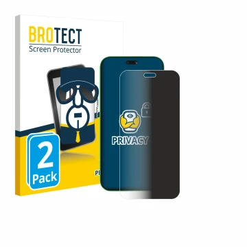 Front side of a product packaging with the brand logo BROTECT. Next to it is the device Huawei Nova 15 Ultra shown with the co