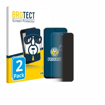 Front side of a product packaging with the brand logo BROTECT. Next to it is the device Nubia V80 Pro shown with the correspon
