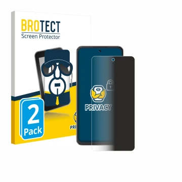 Front side of a product packaging with the brand logo BROTECT. Next to it is the device Cubot Note 60 shown with the correspon