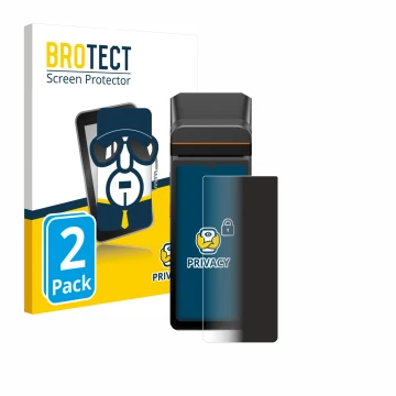 Front side of a product packaging with the brand logo BROTECT. Next to it is the device Sunmi V3 A13 shown with the correspond