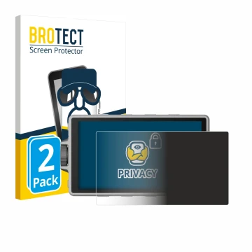 Front side of a product packaging with the brand logo BROTECT. Next to it is the device DJI Ronin 4D shown with the correspond