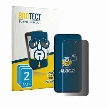 Front side of a product packaging with the brand logo BROTECT. Next to it is the device Oppo Find X10 Pro Max shown with the c