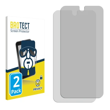 Front side of a product packaging with the brand logo BROTECT. Next to it is the corresponding screen protector.