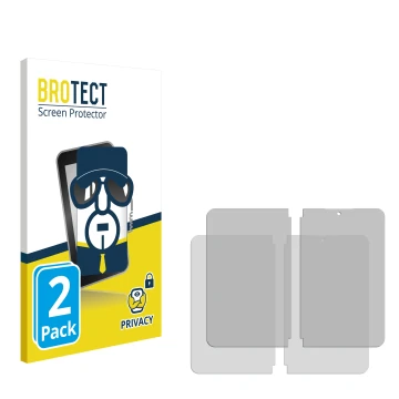 Front side of a product packaging with the brand logo BROTECT. Next to it is the corresponding screen protector.