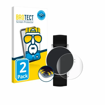 Front side of a product packaging with the brand logo BROTECT. Next to it is the device Nokia Activité Steel HR (36 mm) shown 
