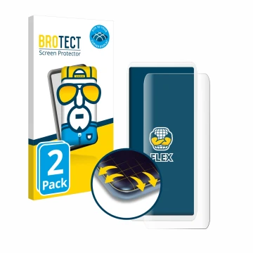 Front side of a product packaging with the brand logo BROTECT. Next to it is the device SumUp Air shown with the corresponding
