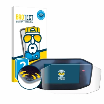 Front side of a product packaging with the brand logo BROTECT. Next to it is the device KTM 790 Duke shown with the correspond