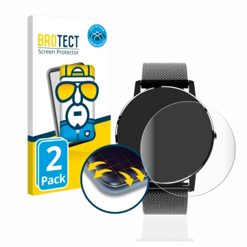 Front side of a product packaging with the brand logo BROTECT. Next to it is the device Holalei Fitness Tracker 1.3