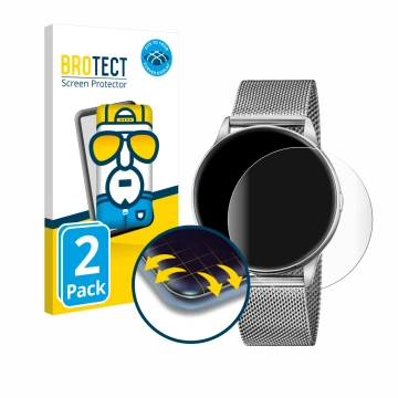 Front side of a product packaging with the brand logo BROTECT. Next to it is the device Lotus Smartime 50000/1 shown with the 