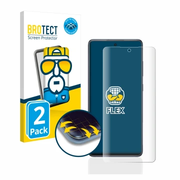Front side of a product packaging with the brand logo BROTECT. Next to it is the device Samsung Galaxy S20 FE 5G shown with th