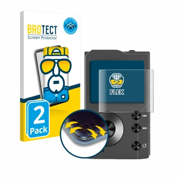 Front side of a product packaging with the brand logo BROTECT. Next to it is the device Surfans F20 shown with the correspondi
