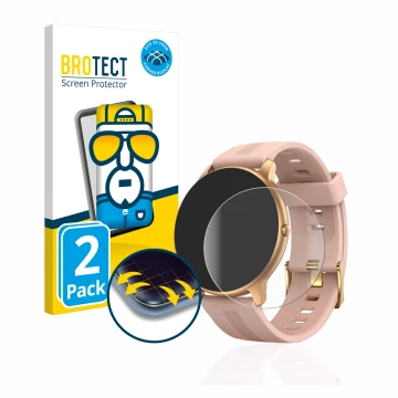 Front side of a product packaging with the brand logo BROTECT. Next to it is the device AGPtek LW11 shown with the correspondi