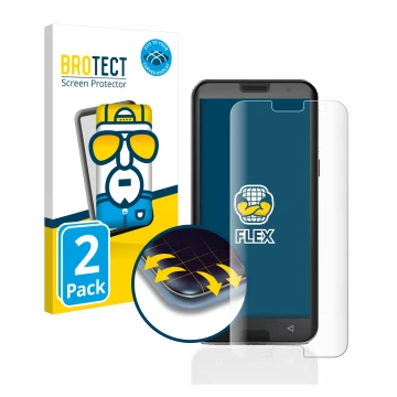 Front side of a product packaging with the brand logo BROTECT. Next to it is the device Emporia Smart 5 shown with the corresp