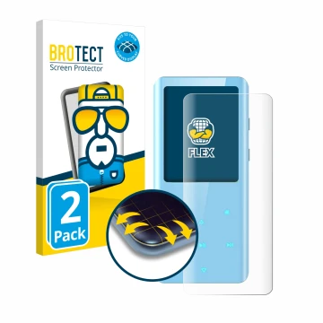 Front side of a product packaging with the brand logo BROTECT. Next to it is the device AGPtek A19X shown with the correspondi