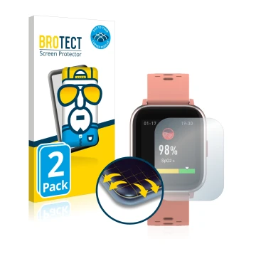 Front side of a product packaging with the brand logo BROTECT. Next to it is the device Denver SW-164 shown with the correspon