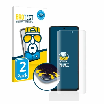 Front side of a product packaging with the brand logo BROTECT. Next to it is the device Xiaomi 13 Ultra shown with the corresp